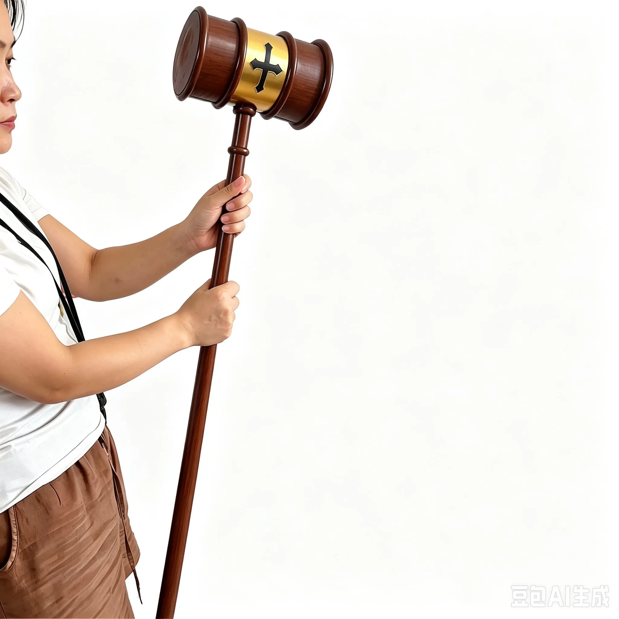 Higuruma Hiromi Extra‑Long Judge Gavel 95cm Cosplay Prop Hammer Cos Accessory 95cm