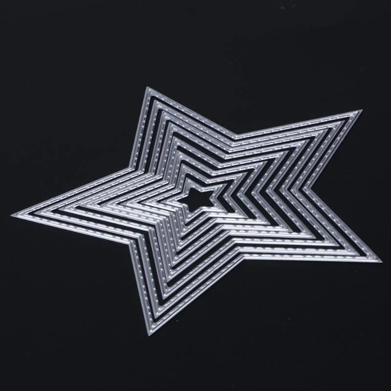 8pcs/set Basic Stars Cutting Dies Carbon steel   Scrapbooking Decorative Paper Cards