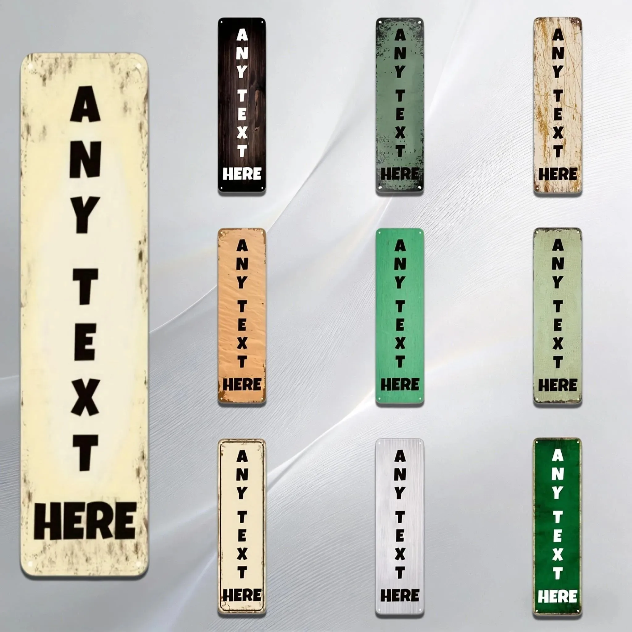 10 Styles Customizable Text Personalized Metal Plaque 10.16x40.64cm Indoor Outdoor Farm Wall Gift