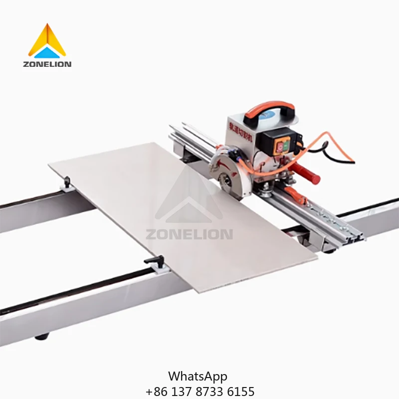 High Precision Portable Sheet Tile Push Broach Electric Floor Tile Push Knife Rock Slab Track Cutting Machine