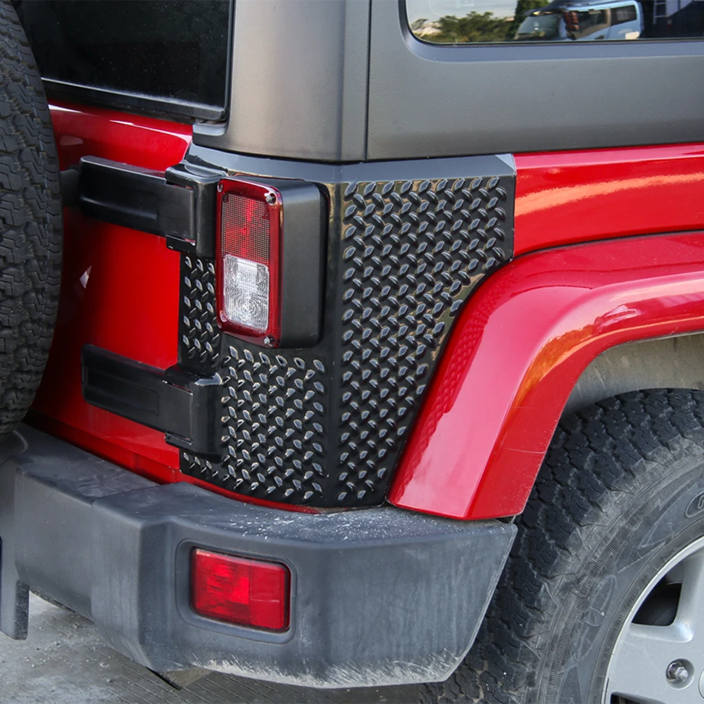 Car Tail Light Wrap Angle Decoration Tail Light Guard Cover for Jeep Wrangler JK JKU 2007-2017 2/4 Doors Exterior Accessories