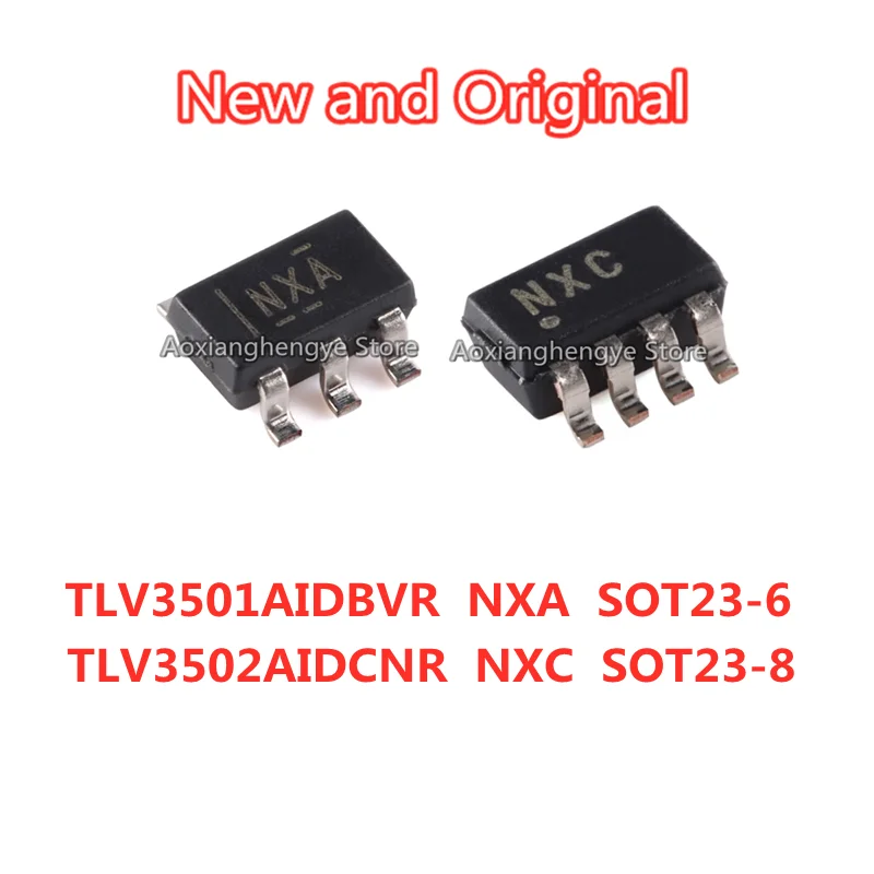 5PCS TLV3501AIDBVR TLV3502AIDCNR SOT23-6 SOT23-8 NXA NXC 4.5ns Rail to rail high speed comparator IC chip