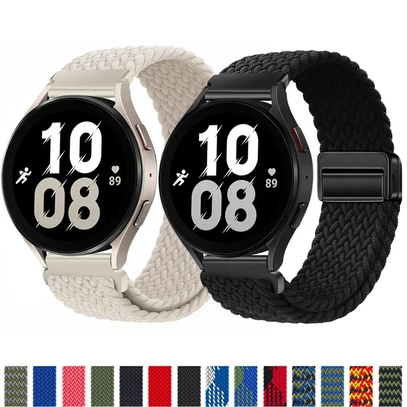 20mm 22mm Band für Samsung Galaxy Uhr 6 5 4 40 44mm Getriebe s3 aktive Magnets chnalle Nylon geflochtenes Armband für Amazfit GTR Uhr