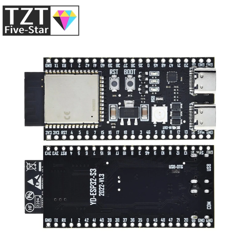ESP32 / ESP32-S3 WiFi+Bluetooth Internet Of Things Dual Type-C Development Board Core Board ESP32-S3-DevKit C N16R8 For Arduino view 5
