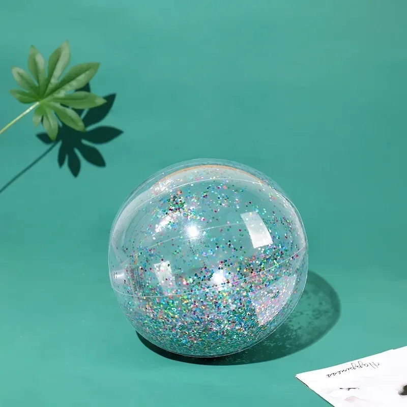 Ballon de plage gonflable à paillettes, 40/60cm, boule d'eau d'été, jouets de fête à la piscine pour enfants et adultes