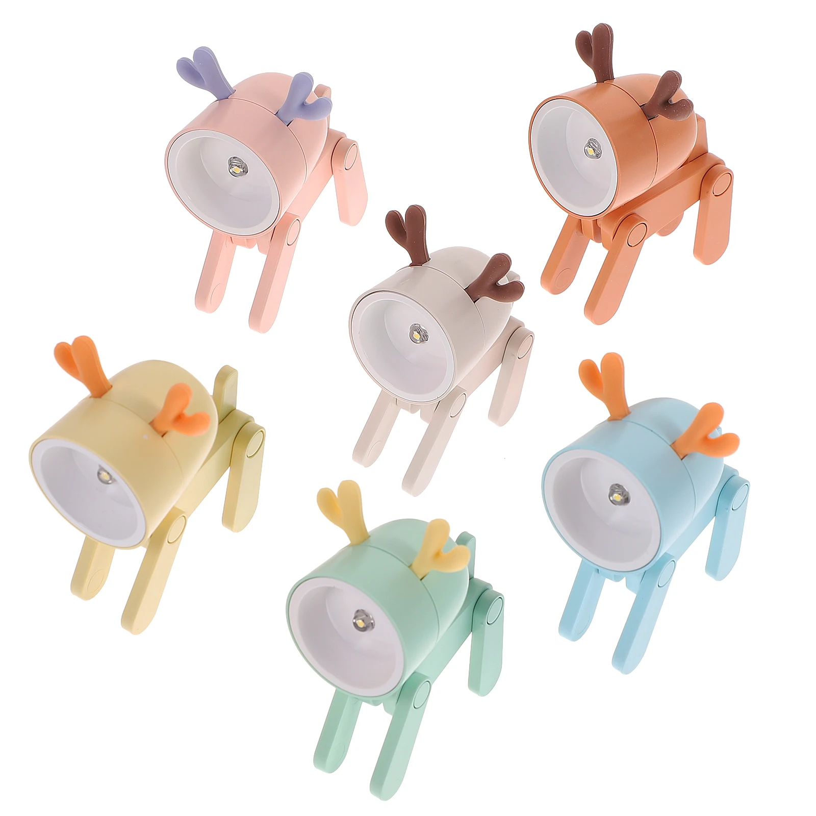 

6 Pcs Light Kids Deer Light Deer LED Lamp Small Size Phone Holder Warm Atmosphere Home Decoration Relaxing LED