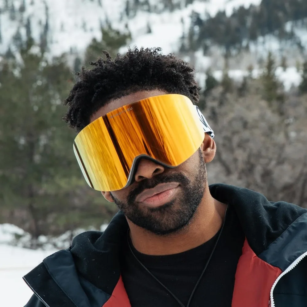 Occhiali da sci da snowboard antiappannamento regolabili con protezione UV400 al 100% e lenti intercambiabili per uomo e donna