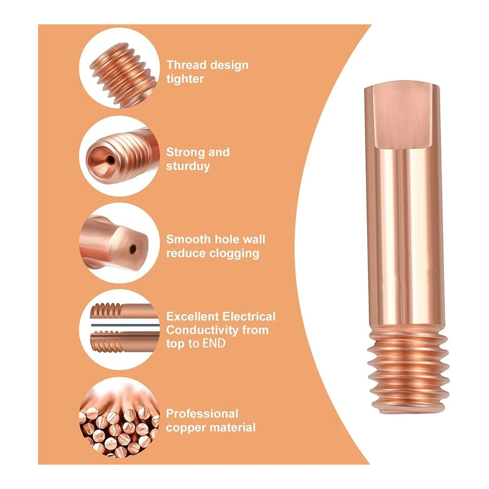 SYW-22 Pcs Flux Core Gasless Nozzle Tips Kit KP1939-1 TITANIUM Easy-Flux 125 Amp Welder 56355 56359 57861