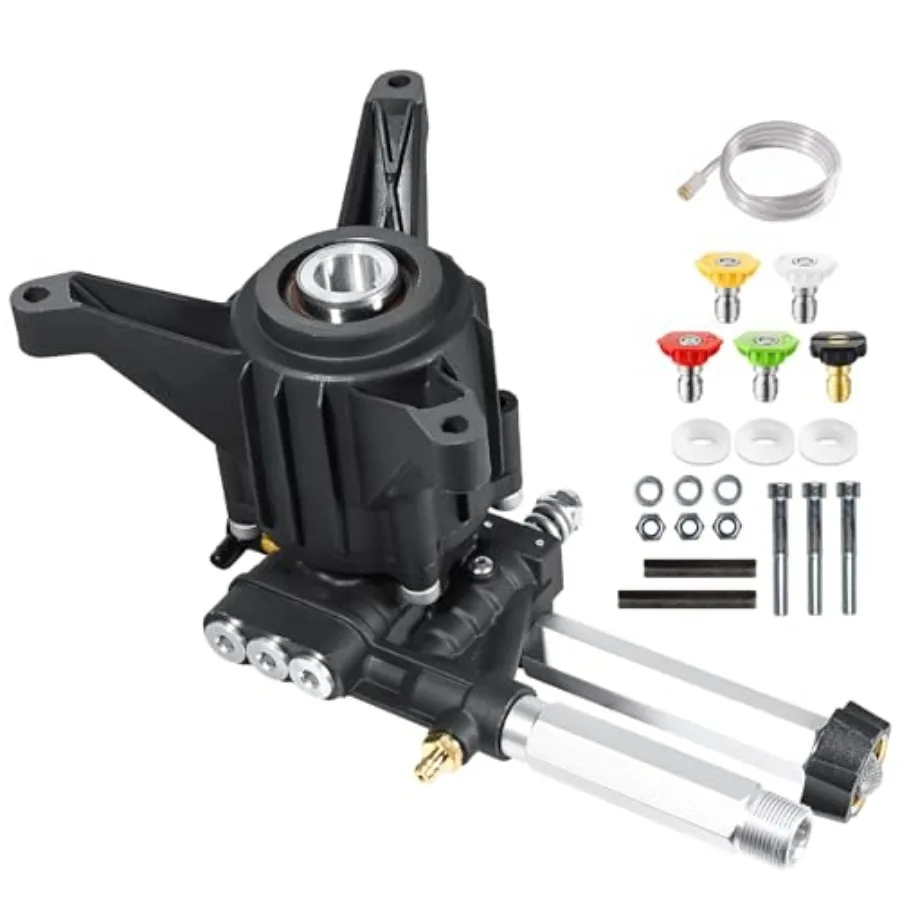 

7/8" Shaft Vertical Pressure Washer Pump 3000 PSI @ 2.5 GPM Replacement Pump for Power Washer Compatible with Front Facing Inle