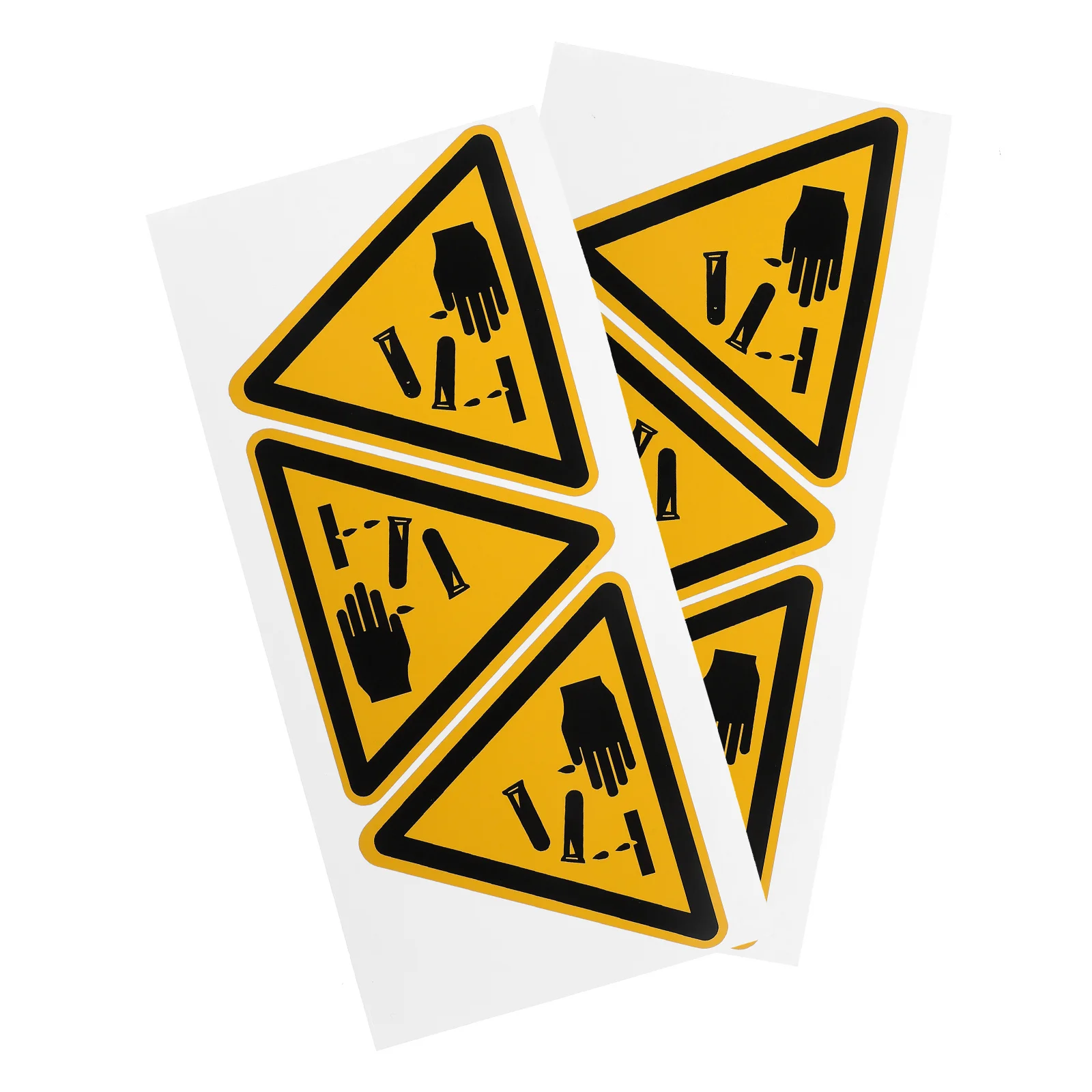 6Pcs Warning Stickers Safety Caution Against Corrosion Signs Self Adhesive Vinyl for Industrial Factory Warehouse Machine