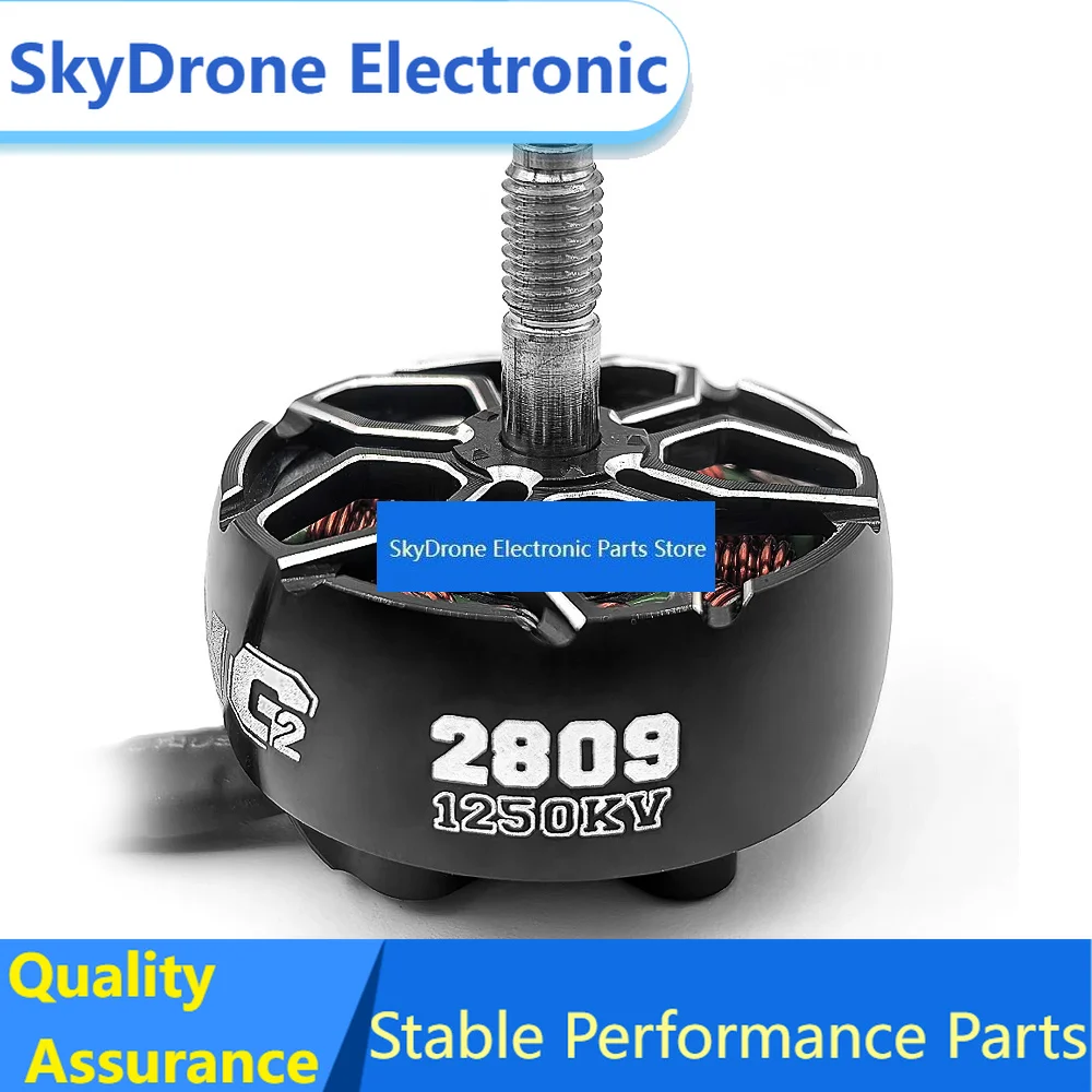 SkyDElIFlight XING2 2809 800KV /1250KV Brushless Motor W/ 5mm Titanium Alloy Shaft Compatible 7-8inch Propeller 4-6S For RC FPV