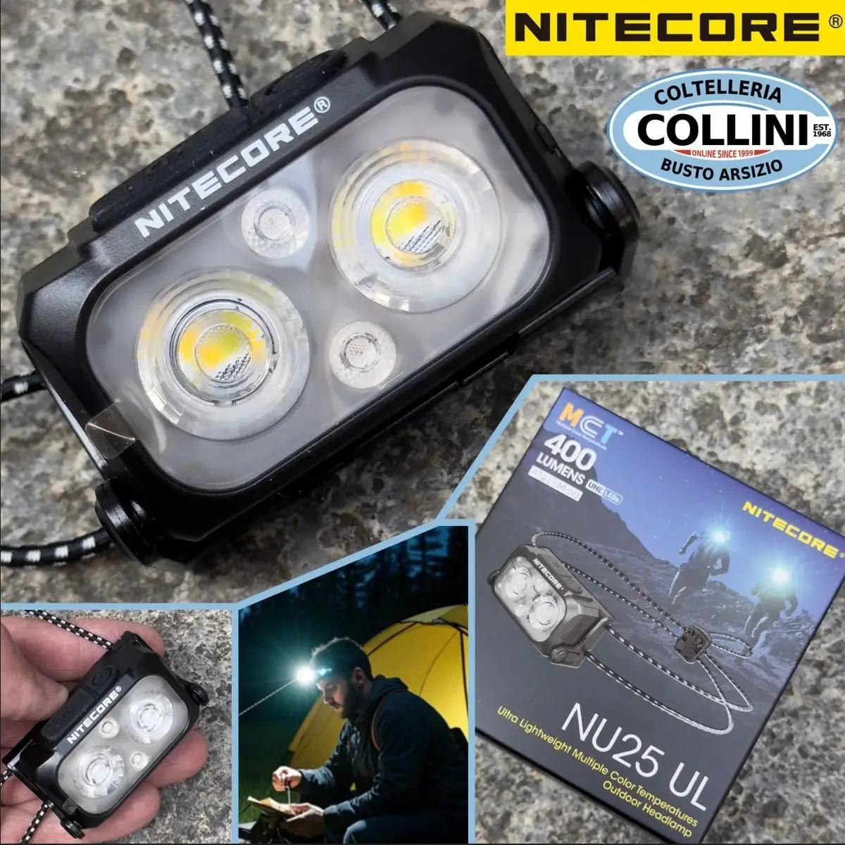 Nitecore NU25 MCT UL 400LM Сверхлегкий налобный фонарь с несколькими цветовыми температурами, перезаряжаемая фара со встроенной батареей Nitecore NU25 MCT UL 400LM Сверхлегкий налобный фонарь с несколькими цветовыми температурами, перезаряжаемая фара со встроенной батареей