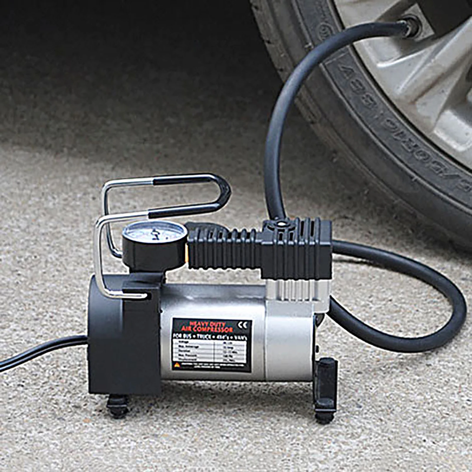 Heavy Duty Air Compressor Multiple Purposes Tire Inflator Equipment for Home and Outdoor Occasions