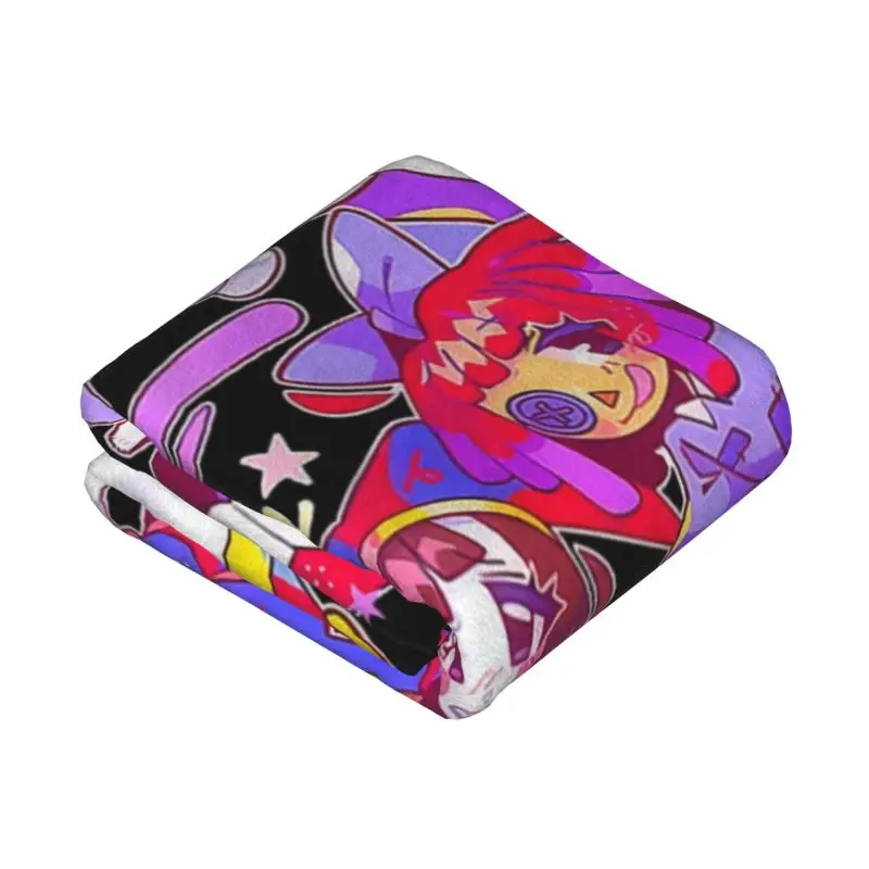 Custom Cartoon Games Amazing Circus Digital Pomni Ragatha Jax Blanket Fleece Spring Warm Flannel Throw Blankets Home Bed Quilt