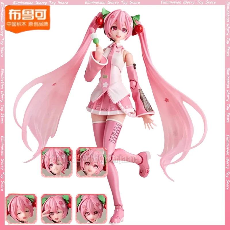 

Original Blokees Action Figure Hatsune Miku Sakura Future Miracle Edition Custom Assembly Anime Figure Grils Birthday Gifts