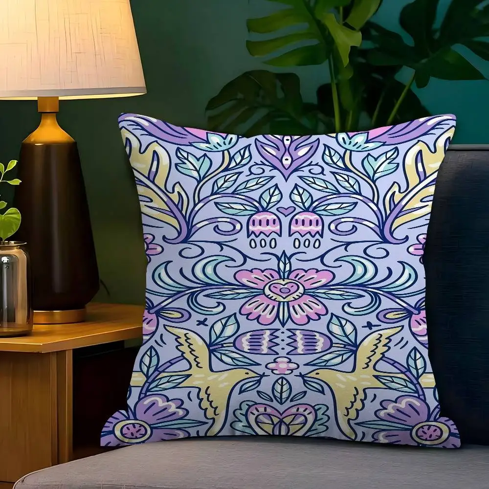 

Whimsical Print Pillow Cover For Bedroom Room And Living Room Sofa Decorative Cushion Cover