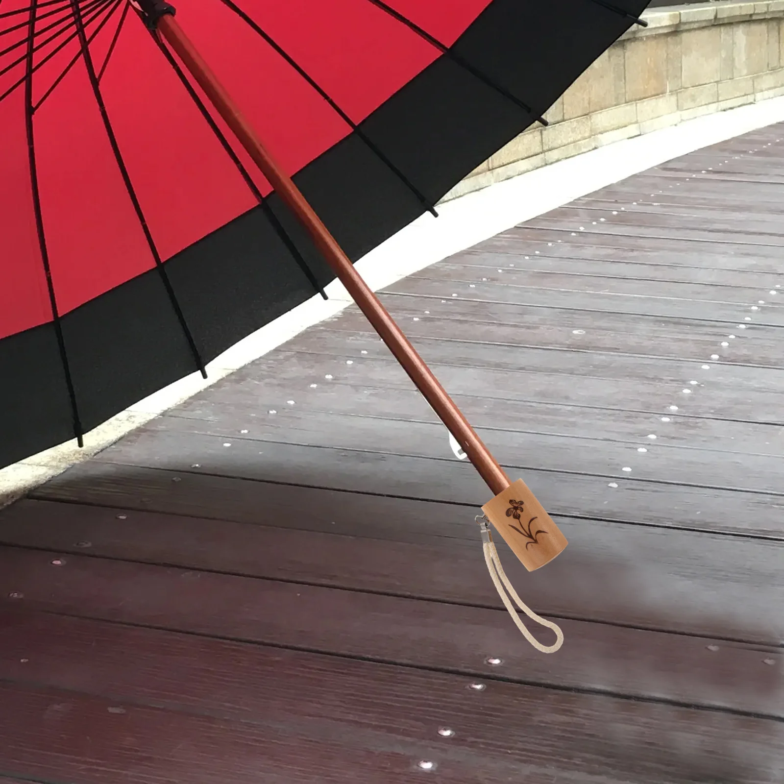 

Umbrella H 13 14mm Wood Grips Replacement for Folding Umbrella Grip UV Rain Daily Use Sturdy Wear Resistant Accessories