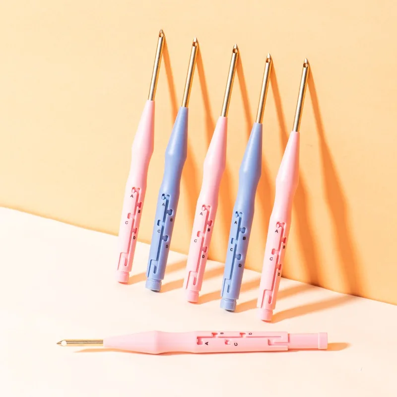 

1pcs Adjustable Punch Needle Embroidery Wool Felt Craft Poking Tools Pen DIY Magic Carpet Hook Needlework Knitting Sewing Tools