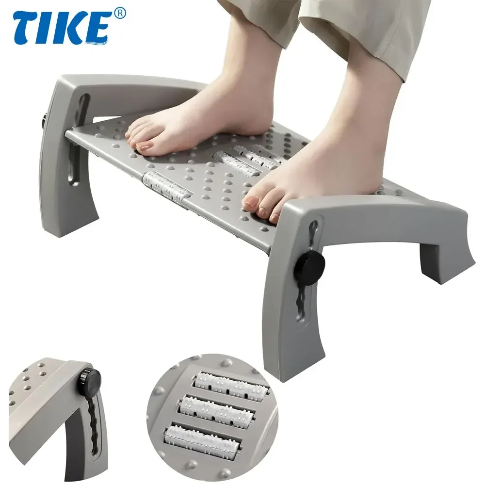 Foot Rest for Under Desk At Work, Ergonomic Foot Stool Under Desk for Office, Home Under Desk Footrest with Large Roller Massage