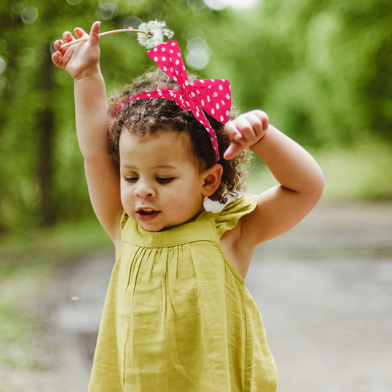 

4pcs Polka Dot Headband Bowknot Hairband For Girls Women Anti-Slip Hair Decor Party Cosplay Accessory Wide Headbands
