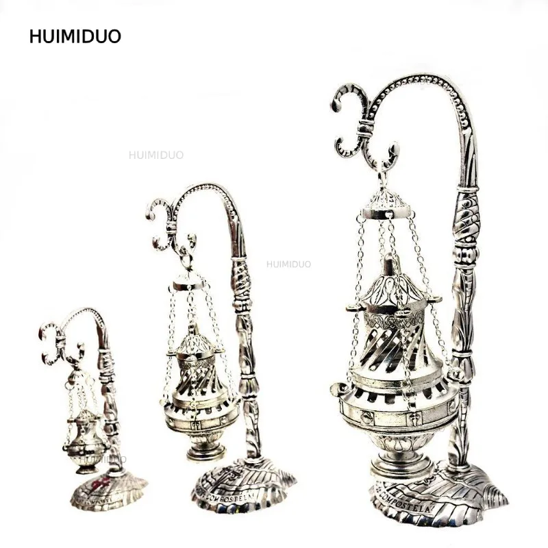 Retro Silver Hanging Stove | Medieval Knight Make Old Style Aromatherapy Stove Mysterious Decorative Gift