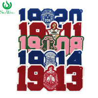 All Group Greek Letter Delta Sigma Theta 1913 Alpha Phi Alpha 1906 Chenille Patches Varsity Double Layer Towel Embroidery