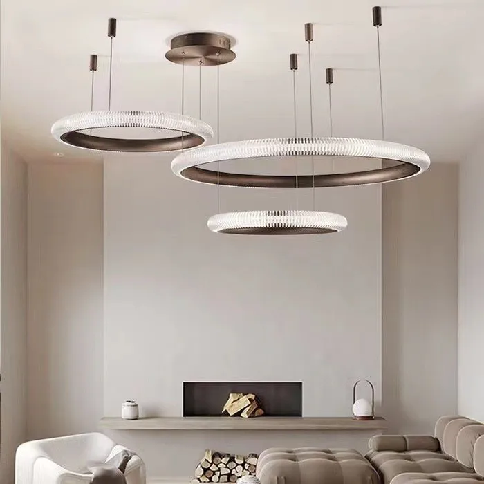 Art deco project Round led pendant Light Study Ring lamp Living Room Chandelier lighting Dining Room Master Bedroom Lustre lamps