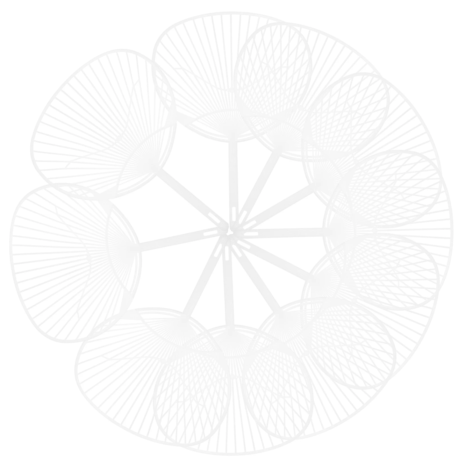 

10pcs Fan White Handheld Fan Making Supplies DIY Japanese Fans Blank Craft Supplies Cooling Decor