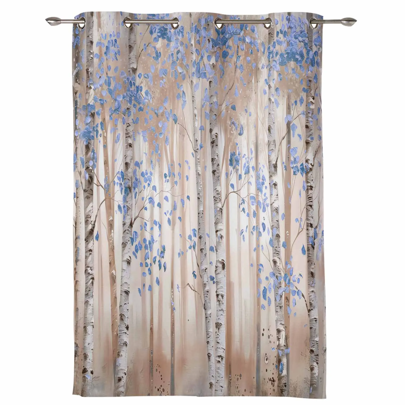 Impressionism Of Oil Painting Forest Plants Modern Window Curtains for Living Room Bedroom Curtain Home Decor Balcony Drapes