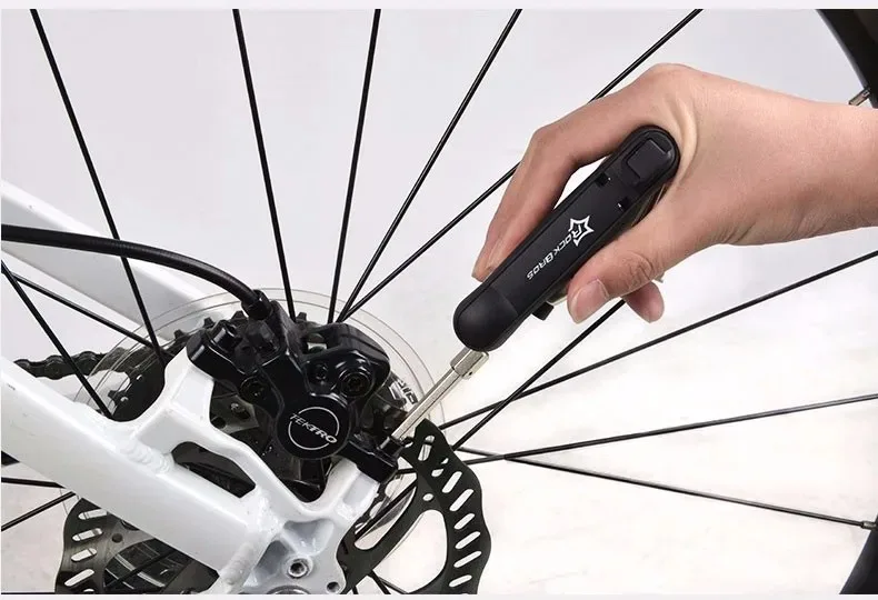 ROCKBROS 16-in-1 Fahrrad-Multifunktions-Reparaturwerkzeug-Set mit Sechskant-Speichenschlüssel, Schraubendreher und Schraubenschlüssel für Mountainbikes, Schwarz – Detail 15