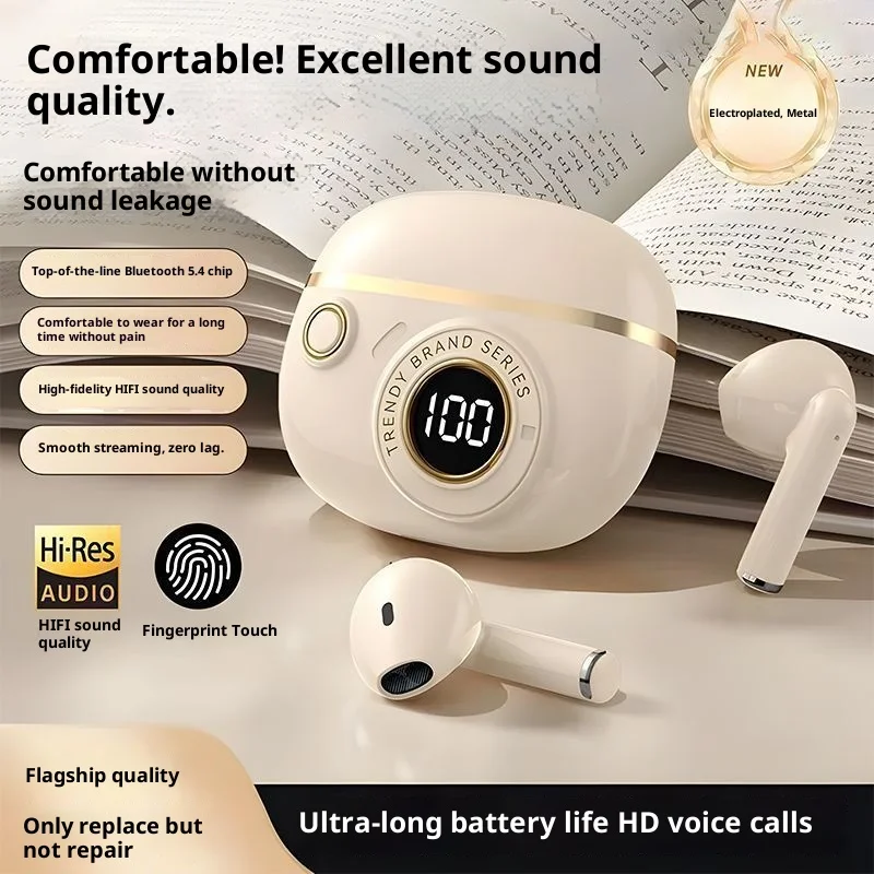 

TWS Wireless Bluetooth Earphones Waterproof Noise Reduction Long Battery Life for Running Games Multi Device Universal Earbuds