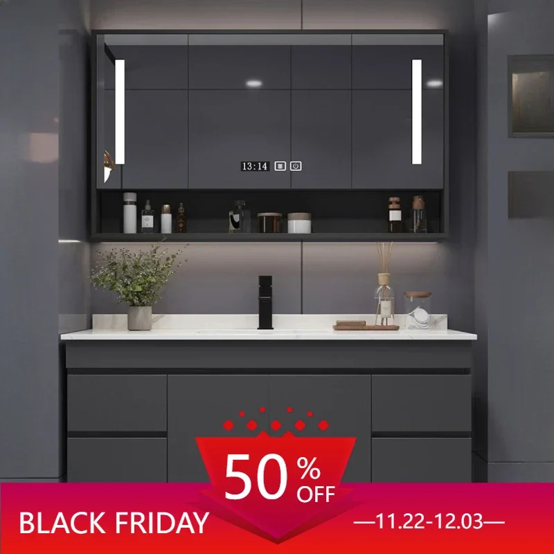 Storage Shelf Wall Bathroom Vanity With Sink Column Cabinet Washbasin Pvc Locker Multipurpose Towel Mdf Salon Station Pharmacy