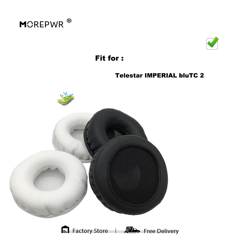 

Morepwr New Upgrade Replacement Ear Pads for Telestar IMPERIAL bluTC 2 Headset Parts Leather Cushion Velvet Earmuff Sleeve Cover