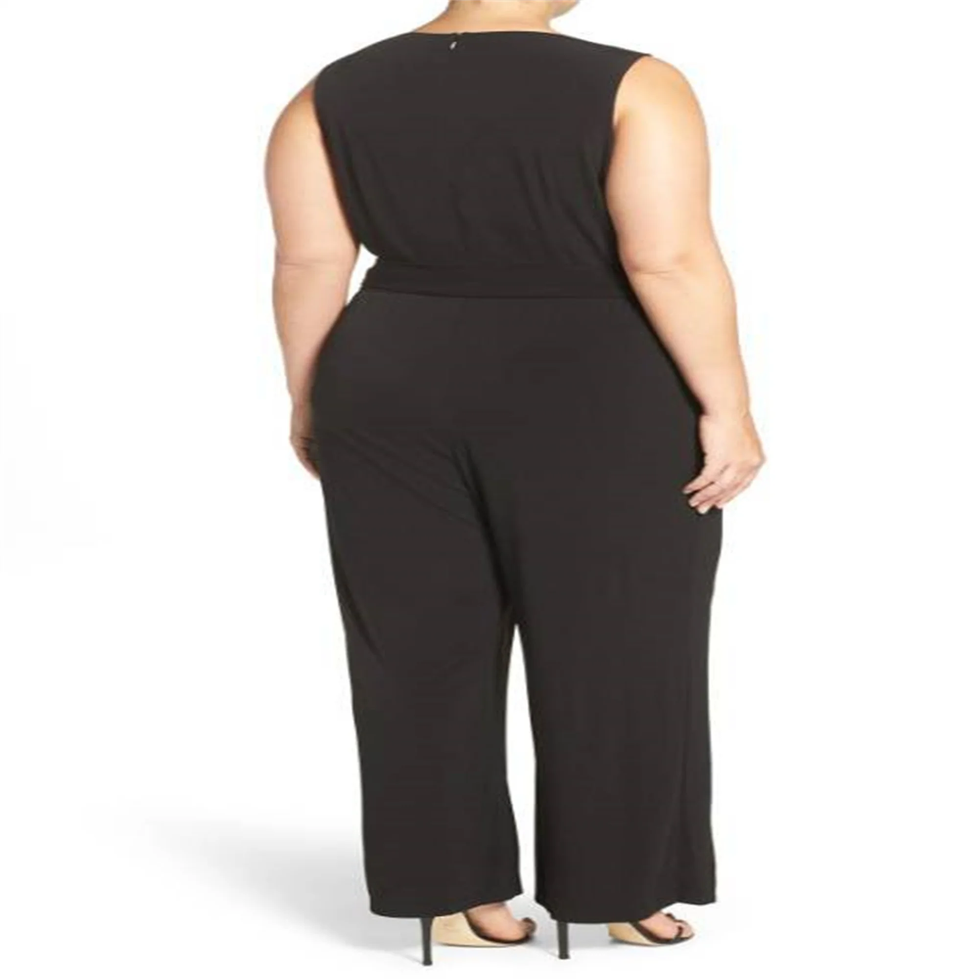 Lente Zomer Mode Dames Jumpsuits Mouwloze Effen Kleur Losse Broek Uit Één Stuk Dames Wijde Pijpen Broek Nieuw