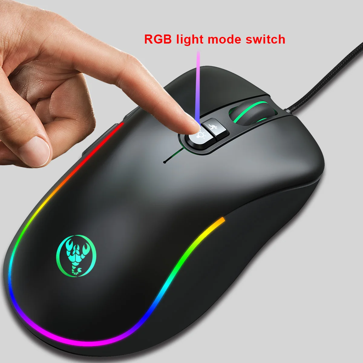 

optical ergonomic RGB ABS 4-level resolution adjustment wired gaming mouse High-end Optical Professional Gaming Mouse for LOL CS