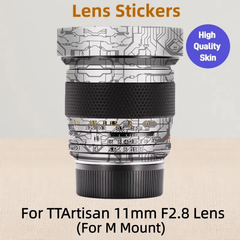 

Защитная виниловая пленка для объектива TTArtisan 11mm 2.8 с креплением M, наклейка на корпус объектива, защитное покрытие 112.8