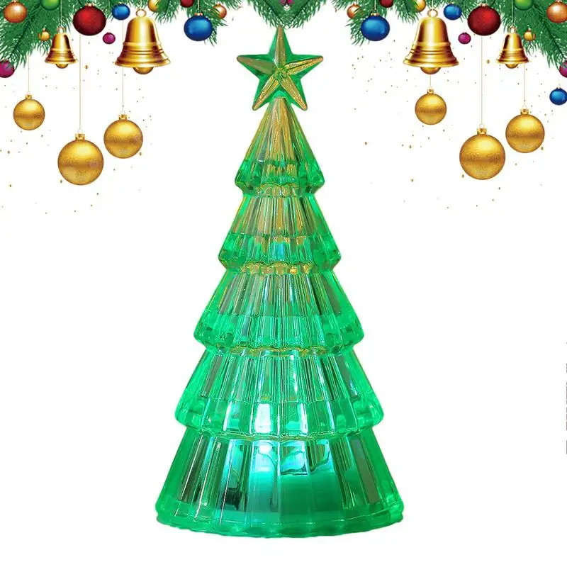 

Glowing Christmas Tree LED Artificial Christmas Tree Night Light Christmas Decor Bedroom Night Light For Tabletop Windowsill