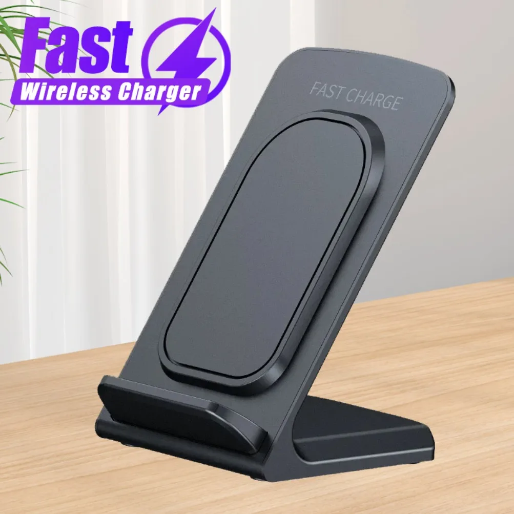 Wireless Charger Dock Desktop Phone Holder Stand For iPhone 16 15 14 13 12 Pro Max Samsung S25 S24 Xiaomi Fast Charging Station