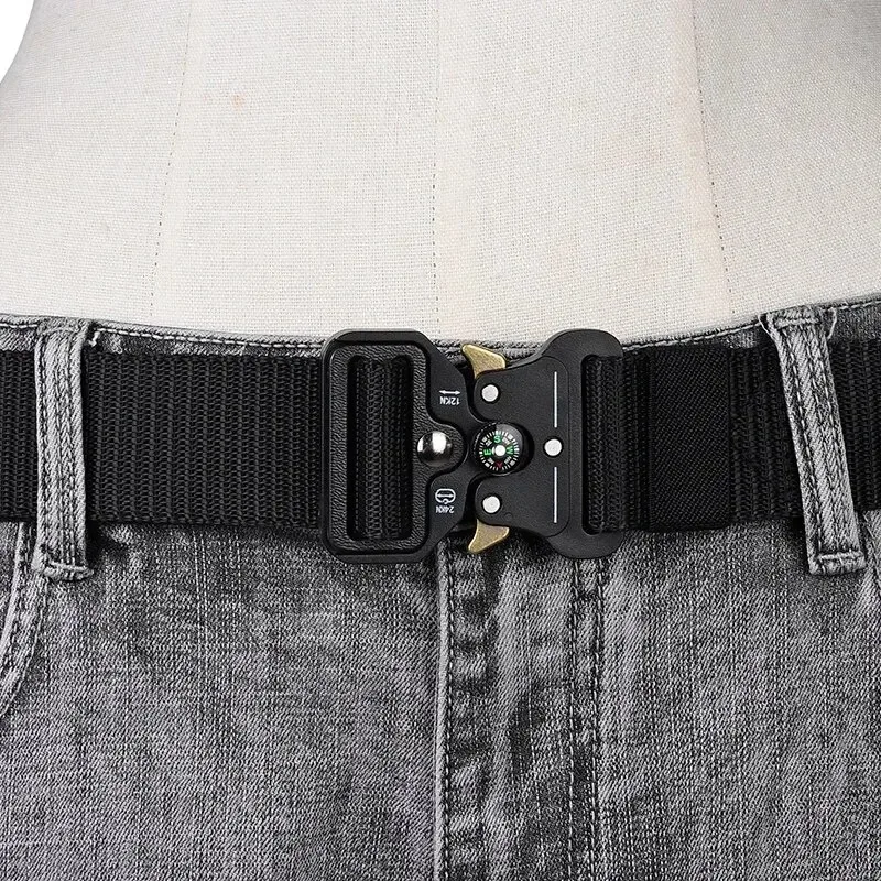 Men's Belt Outdoor Multi Function Compass Belt High Quality Canvas For Nylon Male Luxury Belts