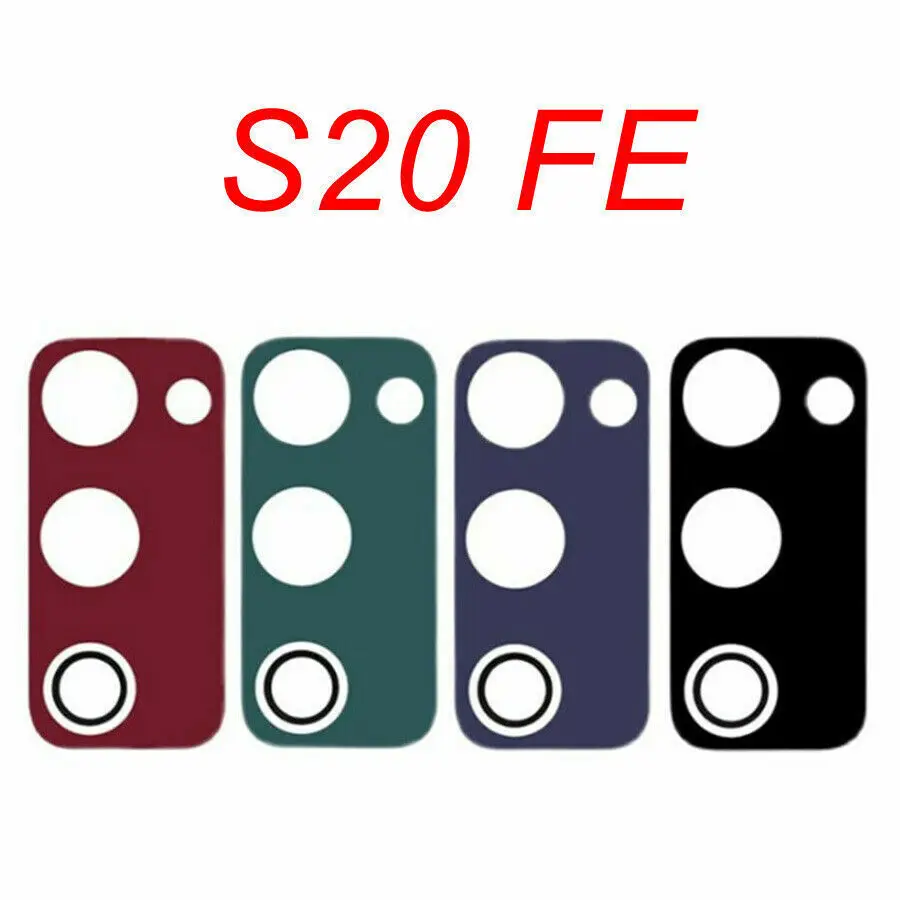 For Samsung Galaxy S20 FE S20fe Back Camera Lens Glass With Frame And Adhesive Sticker Replacement Parts