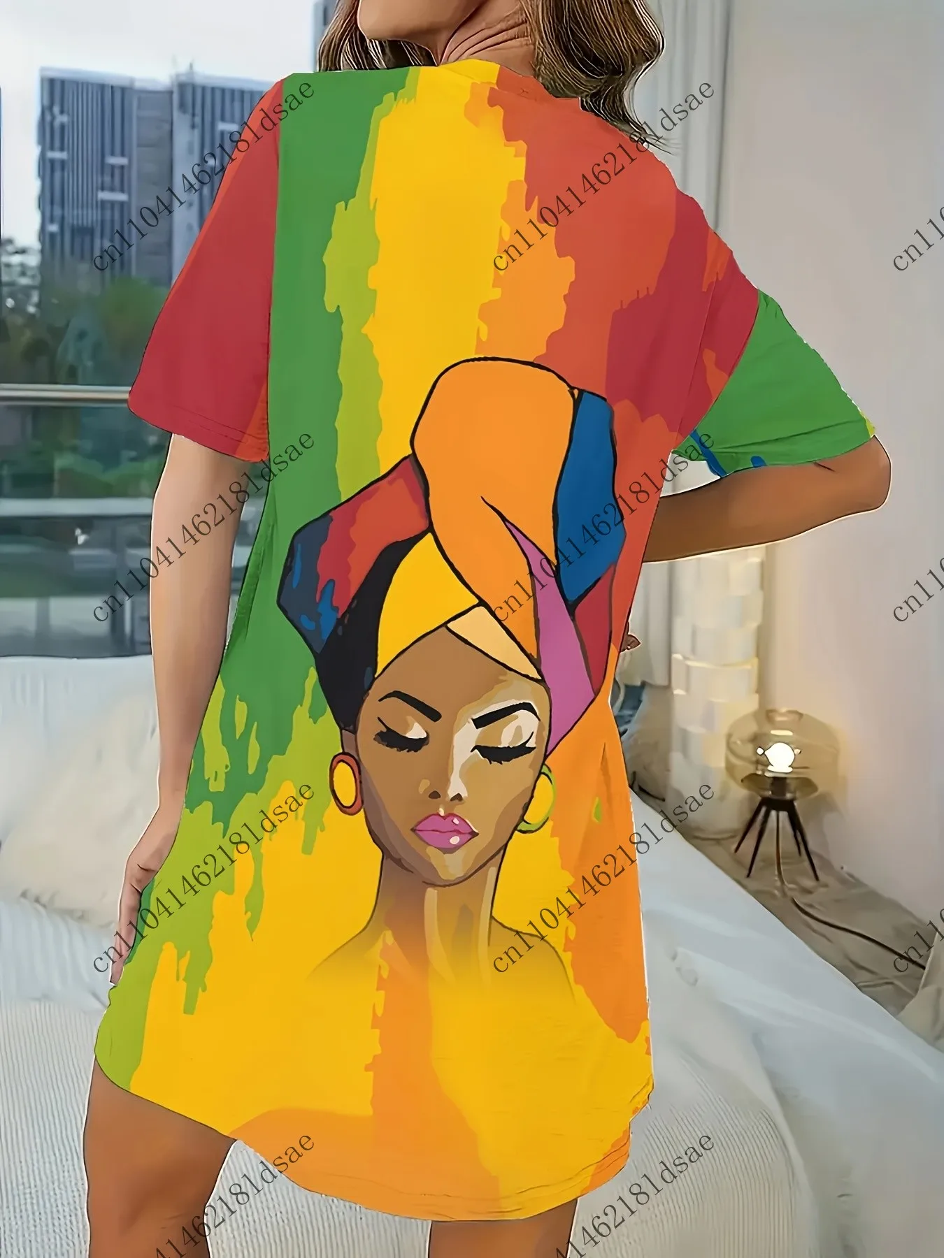 

3D printing Nightgown Women Nightdress Short Sleeve Cartoon Nightgowns Sweet Casual Sleepwear Pijamas Sleepdress polyester