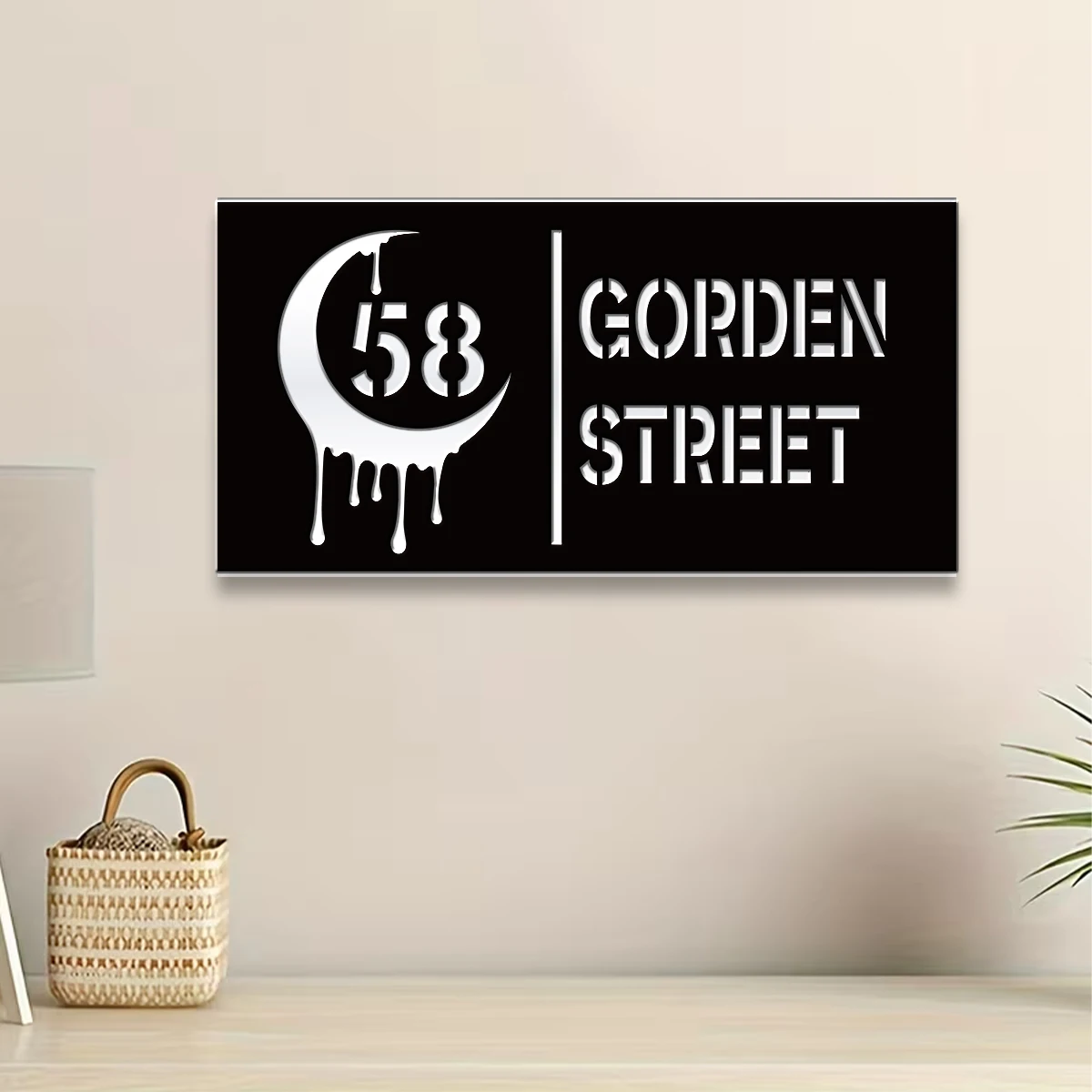 1Pc Custom tropical fish Number&Text Acrylic House Number Door Street Sign Plaque,Home Room Garden Decor,Birthday Wedding Gift - view 4