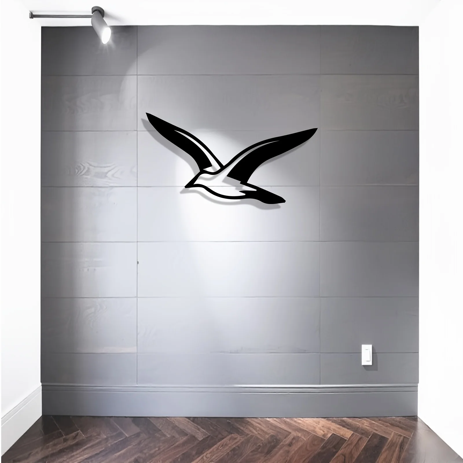 Seagull Flight Metal Wall Art Iron Wrought Nautical Sculpture Living Room Entryway Hanging Mural Coastal Ocean Decor Gift