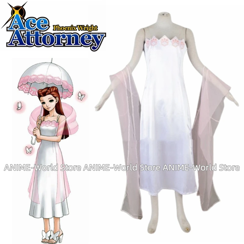 

Anime Ace Attorney Dahlia Cosplay Costume Cosplay Costume Custom Made Any Size Uniform Halloween Wig