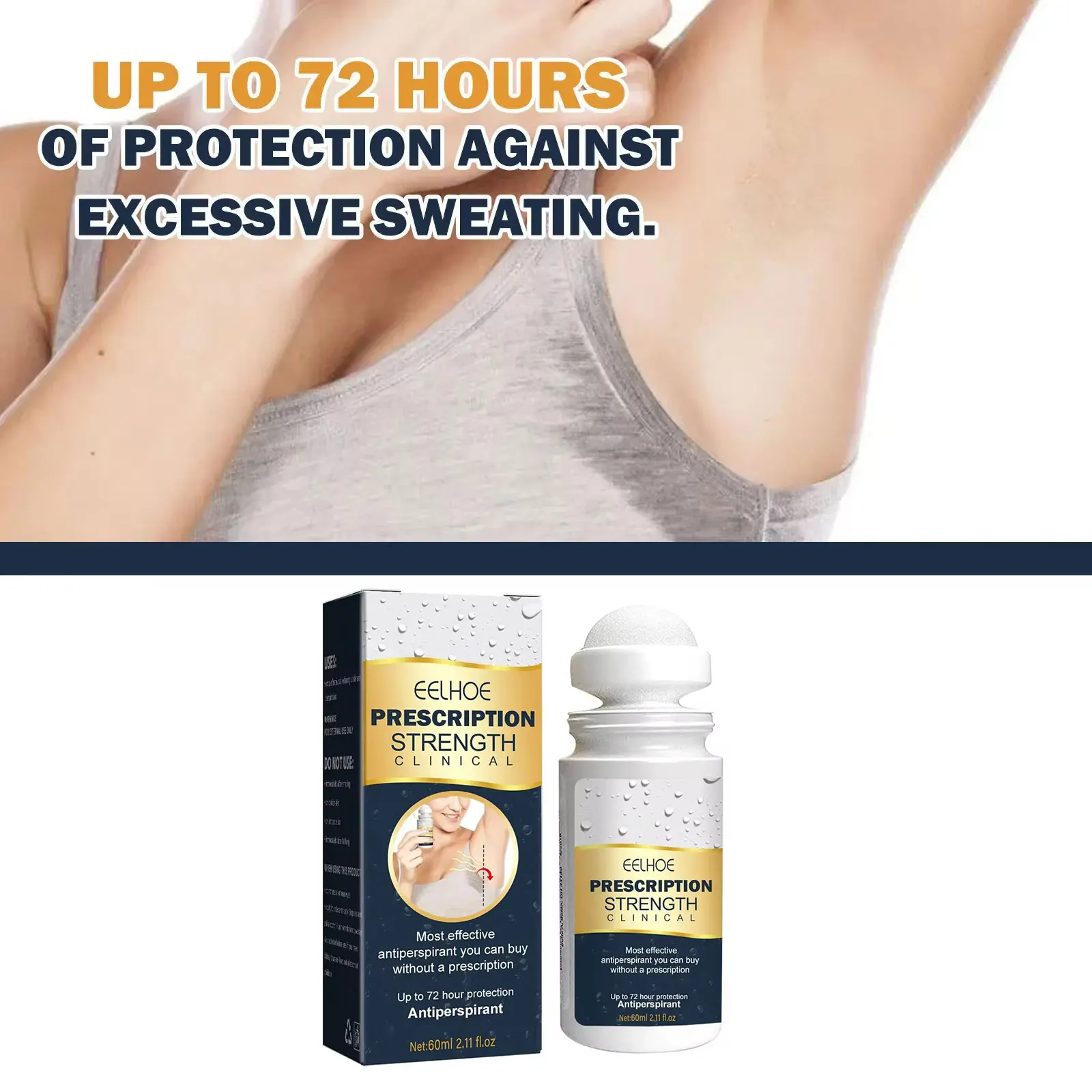 Armpit Antiperspirant Lotion Improve Sweat Eliminate Odor Bad Smell Removal Lasting Refresh No Sticky Underarm Deodorant Roll On