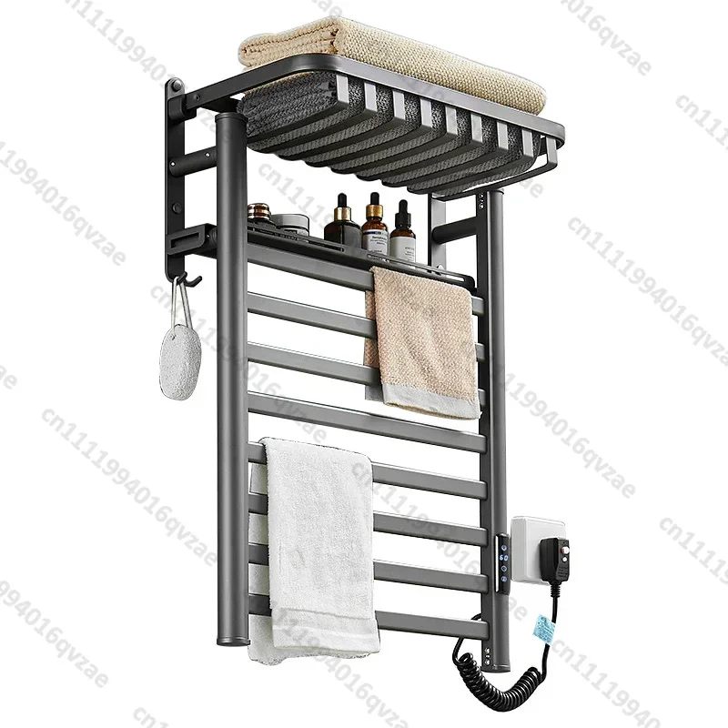 Electric Towel Rack Household Toilet Heating Towel Rack Wall Hanging Constant Temperature Drying Hanging Rod Bathroom Rack