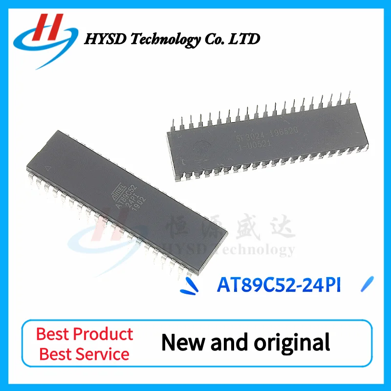 5 pezzi AT89C52-24PI DIP-40 AT89C51-24PI/PU