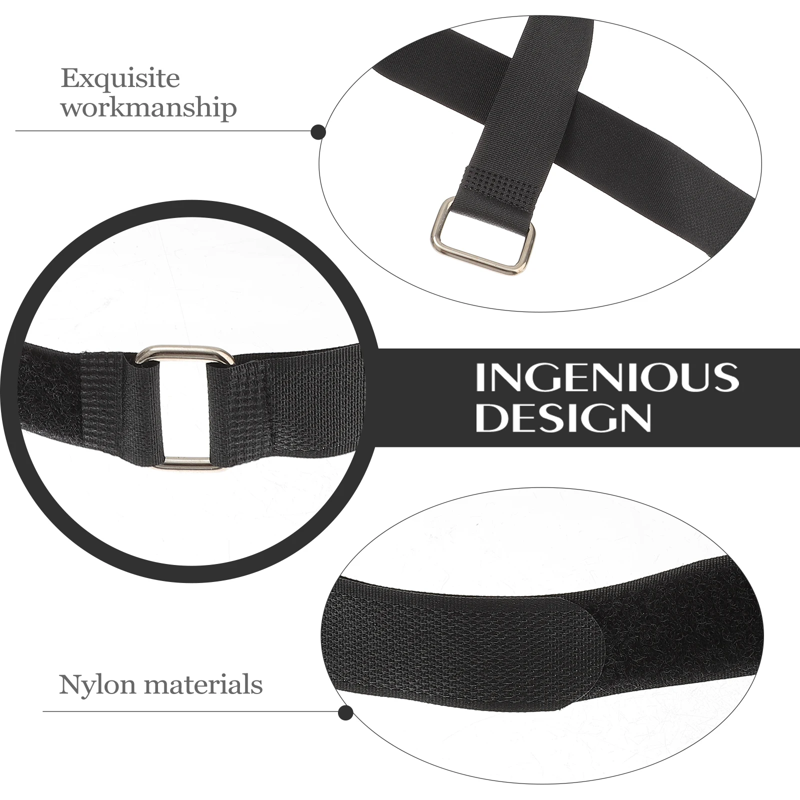 

8Pcs Nylon Zip Ties Heavy Duty Premium Hook and Loop Cord Wrap for Extension Cord Organizer Wire Storage Tool Hose Rope Garage