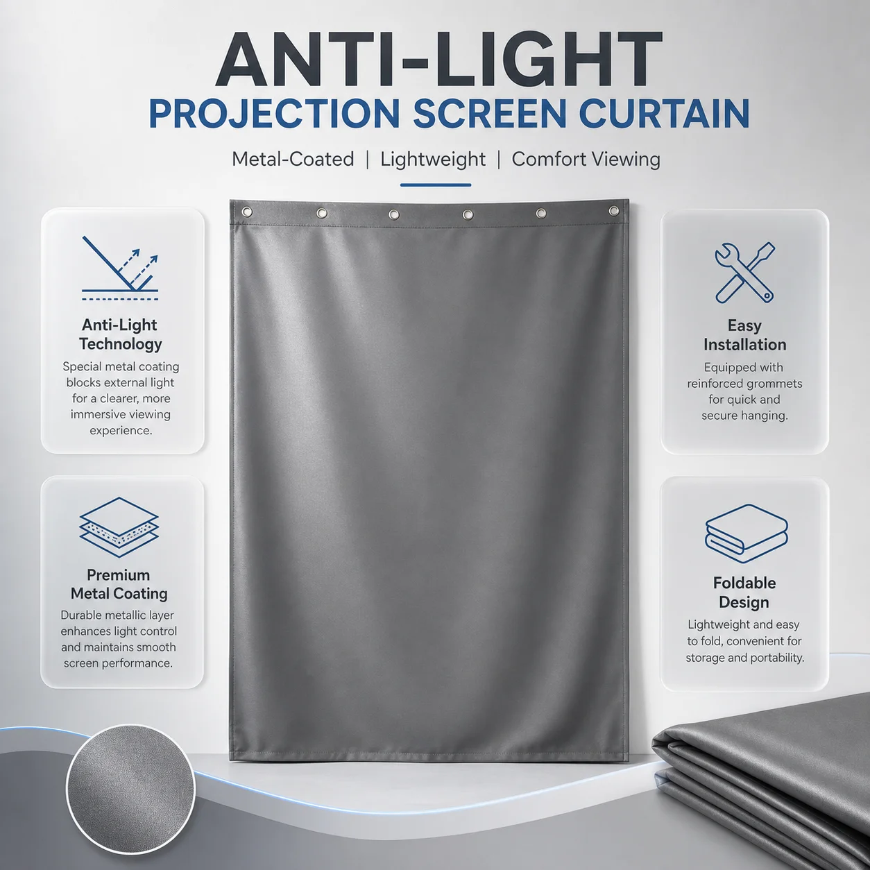 16:9 Foldable Metal Anti Light - Home Cinema Blanc recension och pris