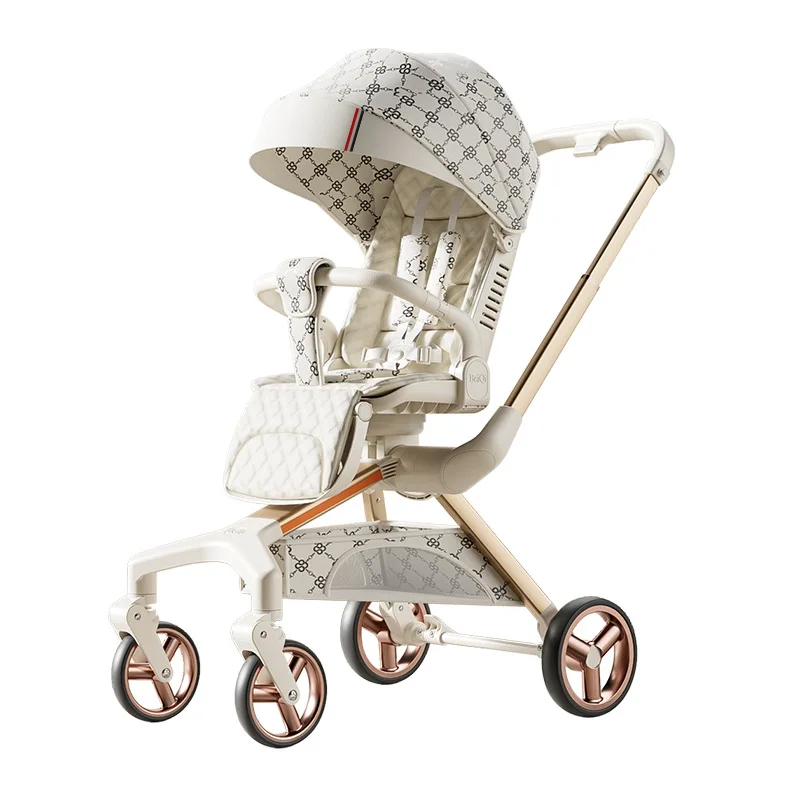 Kereta Dorong Bayi Lipat Ringan Dua Arah, Dapat Diduduki dan Berbaring, Model High Landscape